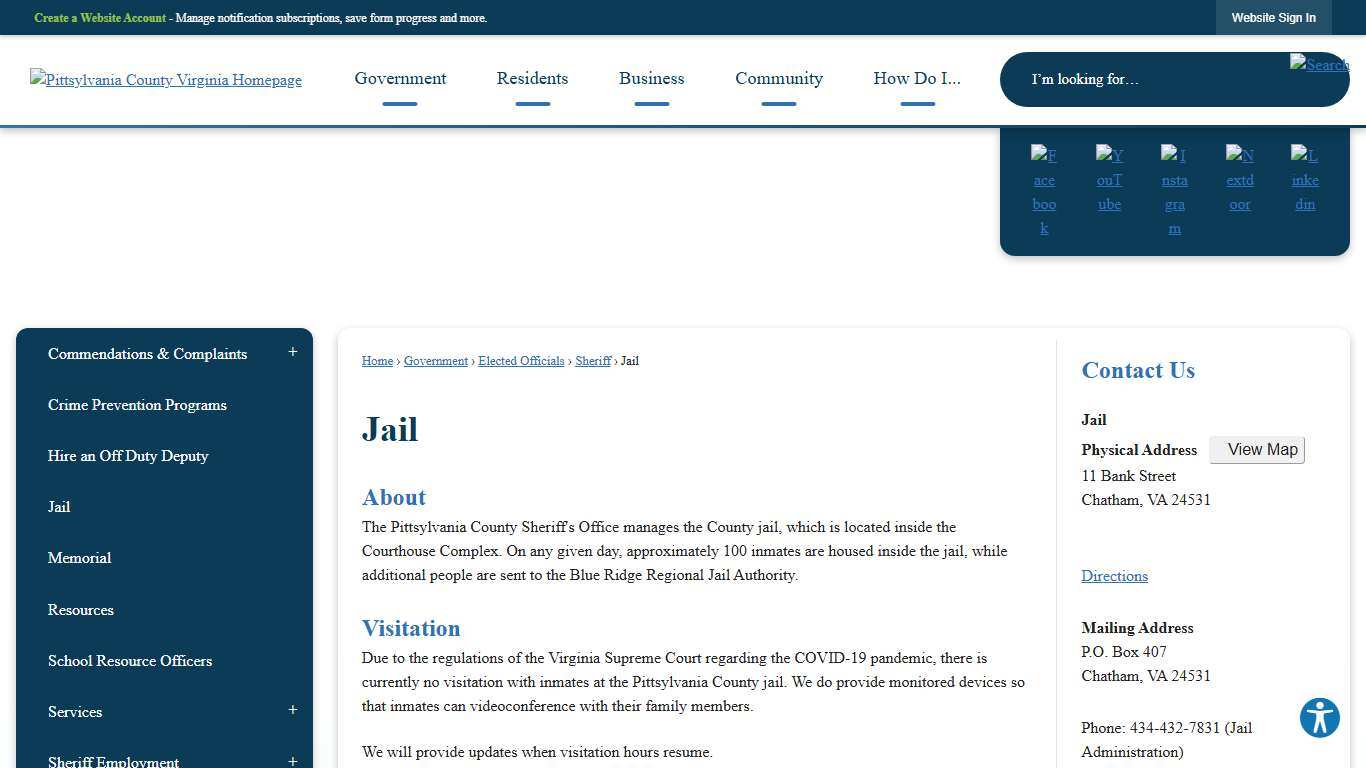 Jail | Pittsylvania County, VA