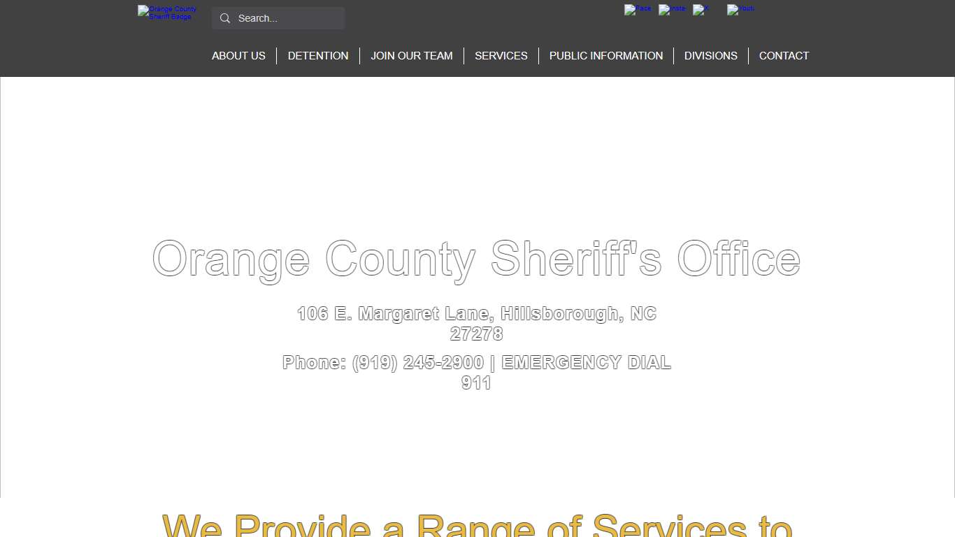 HOME | Orange County Sheriff's Office, NC